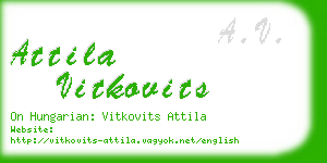 attila vitkovits business card